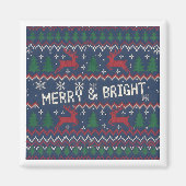 Merry & Bright Ugly Christmas Sweater マグネット (正面)