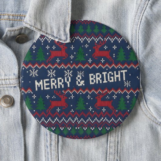 Merry & Bright Ugly Christmas Sweater 缶バッジ (インサイチュ)
