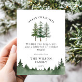 Merry & Bright – Watercolor Forest Christmas 招待状