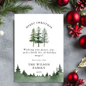 Merry & Bright – Watercolor Forest Christmas 招待状