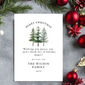 Merry & Bright – Watercolor Forest Christmas 招待状