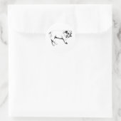 Merry Bulldog Sticker ラウンドシール (バッグ)