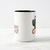 Merry Cactmas mug ツートーンマグカップ (中央)