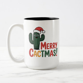Merry Cactmas mug ツートーンマグカップ