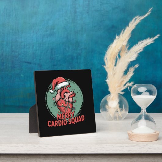 Merry Cardio Squad 可愛い心臓のクリスマスグッズ サンタと電飾 フォトプラーク (インサイチュ)