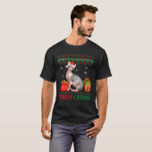 Merry Catmas Cat Ugly Christmas Sphynx Mom Dad Tシャツ (正面フル)