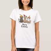 Merry Catmas Funny Cat Lover Tシャツ (正面)