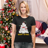 Merry Catmas Funny Cats Christmas Tree Tシャツ