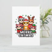 Merry Catmas Funny Holiday Card シーズンカード (スタンド正面)