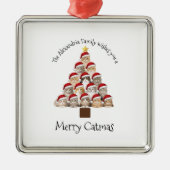 Merry Catmas Personalized Family Christmas Holiday メタルオーナメント (正面)