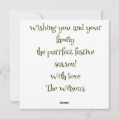 Merry Catmas Purrfect Christmas Card シーズンカード (裏面)