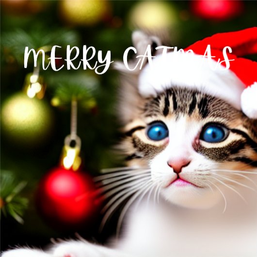 Merry Catmas Purrfect Christmas Card シーズンカード
