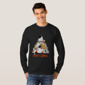Merry Catmas Xmas Funny Cats Christmas Tree Men Tシャツ (正面フル)