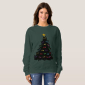 Merry Catmas Xmas Gift Meowy Catmas Funny Cat スウェットシャツ (正面フル)