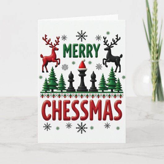 Merry Chessmas Card Chess Player Gift カード (正面)