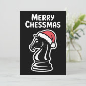 Merry Chessmas Christmas Chess Xmas Santa Hat シーズンカード (スタンド正面)