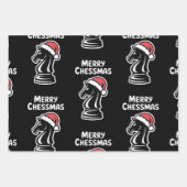 Merry Chessmas Christmas Chess Xmas Santa Hat ラッピングペーパーシート (正面)