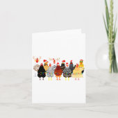 Merry Chickmas Chicken Christmas Ornament Lights S カード (正面)