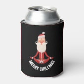Merry Chillmas Zen Meditating Santa Holiday Can Co 缶クーラー (缶正面)