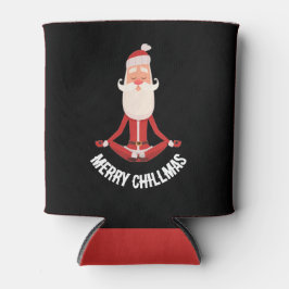 Merry Chillmas Zen Meditating Santa Holiday Can Co 缶クーラー