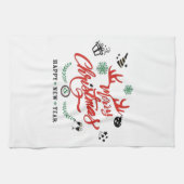 Merry Chirstmas Happy New Year  キッチンタオル (横)