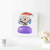 MERRY CHRISMAS スクエア壁時計 (ホーム)