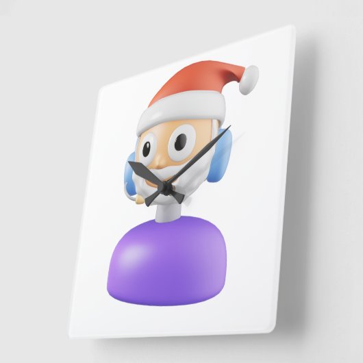 MERRY CHRISMAS スクエア壁時計 (傾斜)