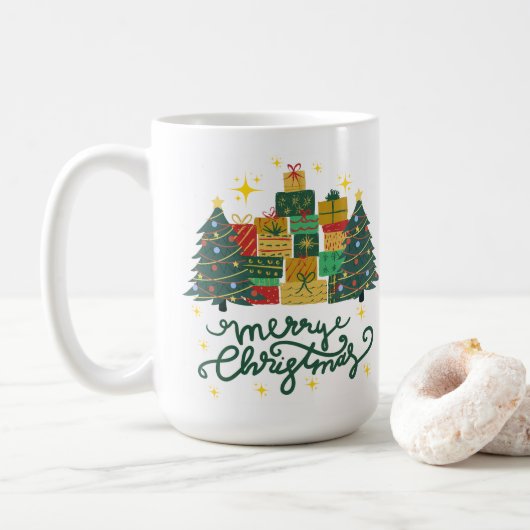 Merry Chrismas All coffee mug 15oz コーヒーマグカップ (ドーナツ)