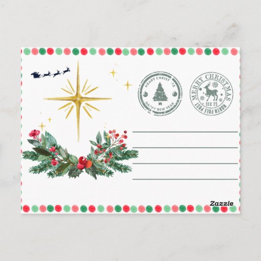 merry chrismas in u ポストカード (裏面)