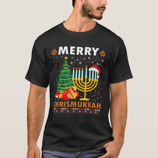 Merry Chrismukkah 2021 Happy Hanukkah Christmas Sa Tシャツ (正面)