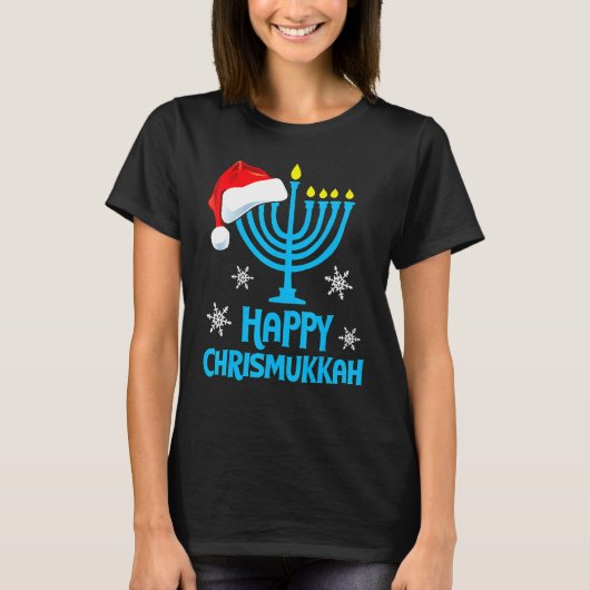 Merry Chrismukkah 2022 Happy Hanukkah Christmas Sa Tシャツ (正面)