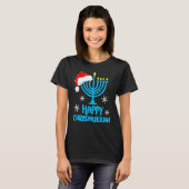 Merry Chrismukkah 2022 Happy Hanukkah Christmas Sa Tシャツ (正面フル)