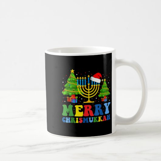 Merry Chrismukkah 2024 Happy Hanukkah Christmas Sa コーヒーマグカップ (右)