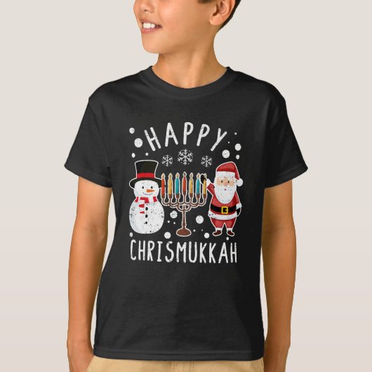 Merry Chrismukkah Christmas Hanukkah Christmas Tシャツ (正面)