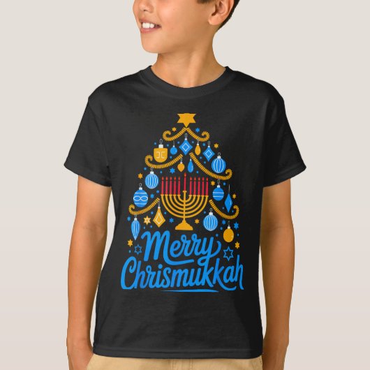 Merry Chrismukkah Holiday Hanukkah Family Matching Tシャツ (正面)