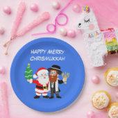 Merry Chrismukkah Santa Meets the Rabbi Party ペーパープレート (パーティー)