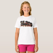 Merry Chrismutts Rottweiler Puppies Wearing Scarf Tシャツ (正面フル)