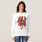 Merry Chrisrmas Holidays Pixel Art T-Shirt スウェットシャツ (正面フル)