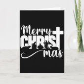 Merry Christ Mas Christian Christmas Jesus Christm カード (正面)