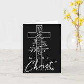 Merry Christ Mas Christian Christmas Jesus Christm カード (黄色い花)