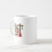 Merry Christ Mas Christian Christmas Jesus Christm コーヒーマグカップ (正面左)