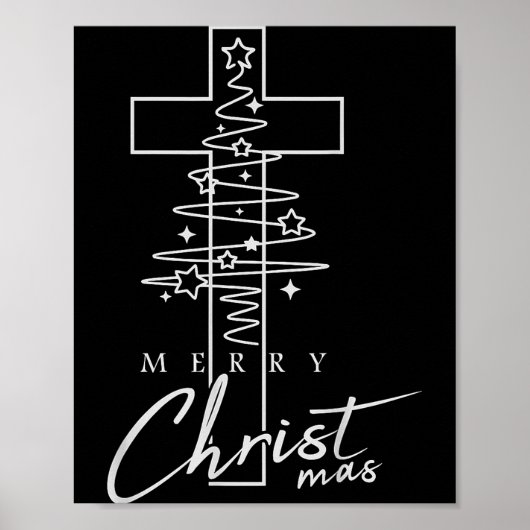 Merry Christ Mas Christian Christmas Jesus Christm ポスター (正面)