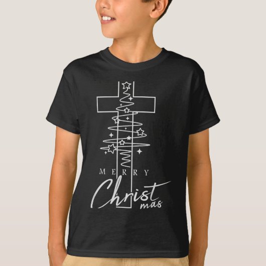 Merry Christ Mas Christian Christmas Jesus Christm Tシャツ (正面)