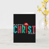 Merry Christ Mas Christian God Matching Christmas カード (黄色い花)