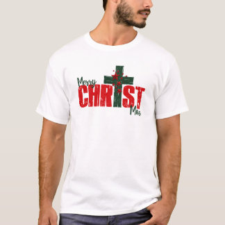 Merry CHRIST MAS Christmas men's t-shirt Tシャツ