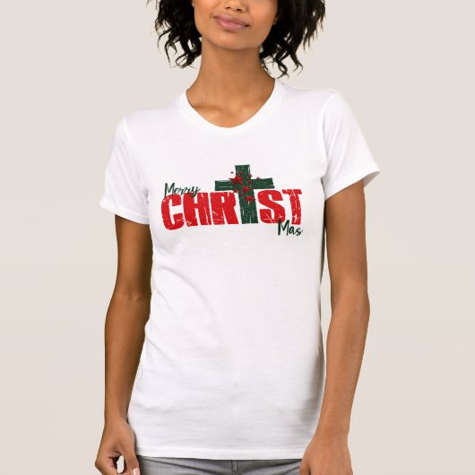 Merry CHRIST MAS Christmas t-shirt Tシャツ (正面)