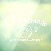 Merry Christmasあなたのロゴとビジネス名を追加 ウィンドウサイン (シート3)