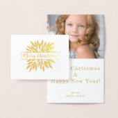 Merry Christmasあなたの写真はこちら 箔カード (ディスプレー)