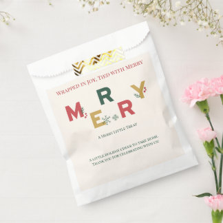 Merry Christmasとリボン フェイバーバッグ