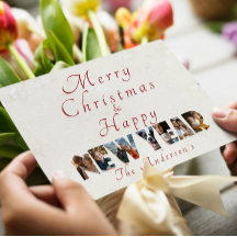 Merry ChristmasとHappy New Year Collageの写真